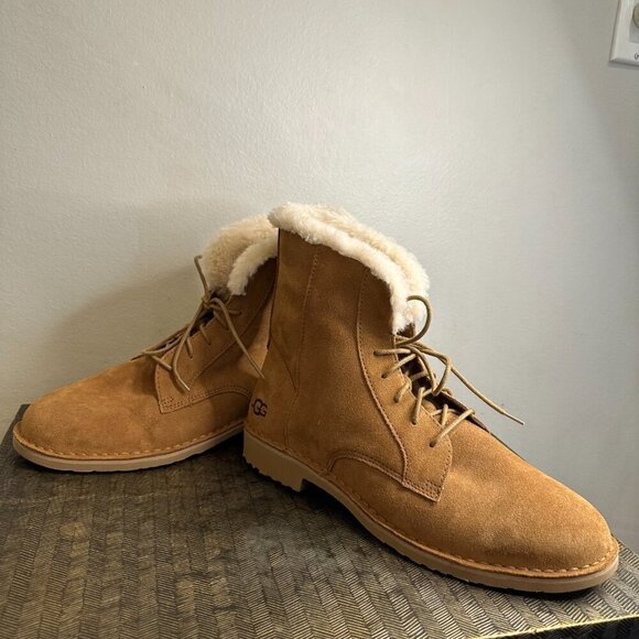 NEW Ugg Women's Quincy Lace up Suede Boot in Chestnut Tan - Size 11 - Picture 6 of 9